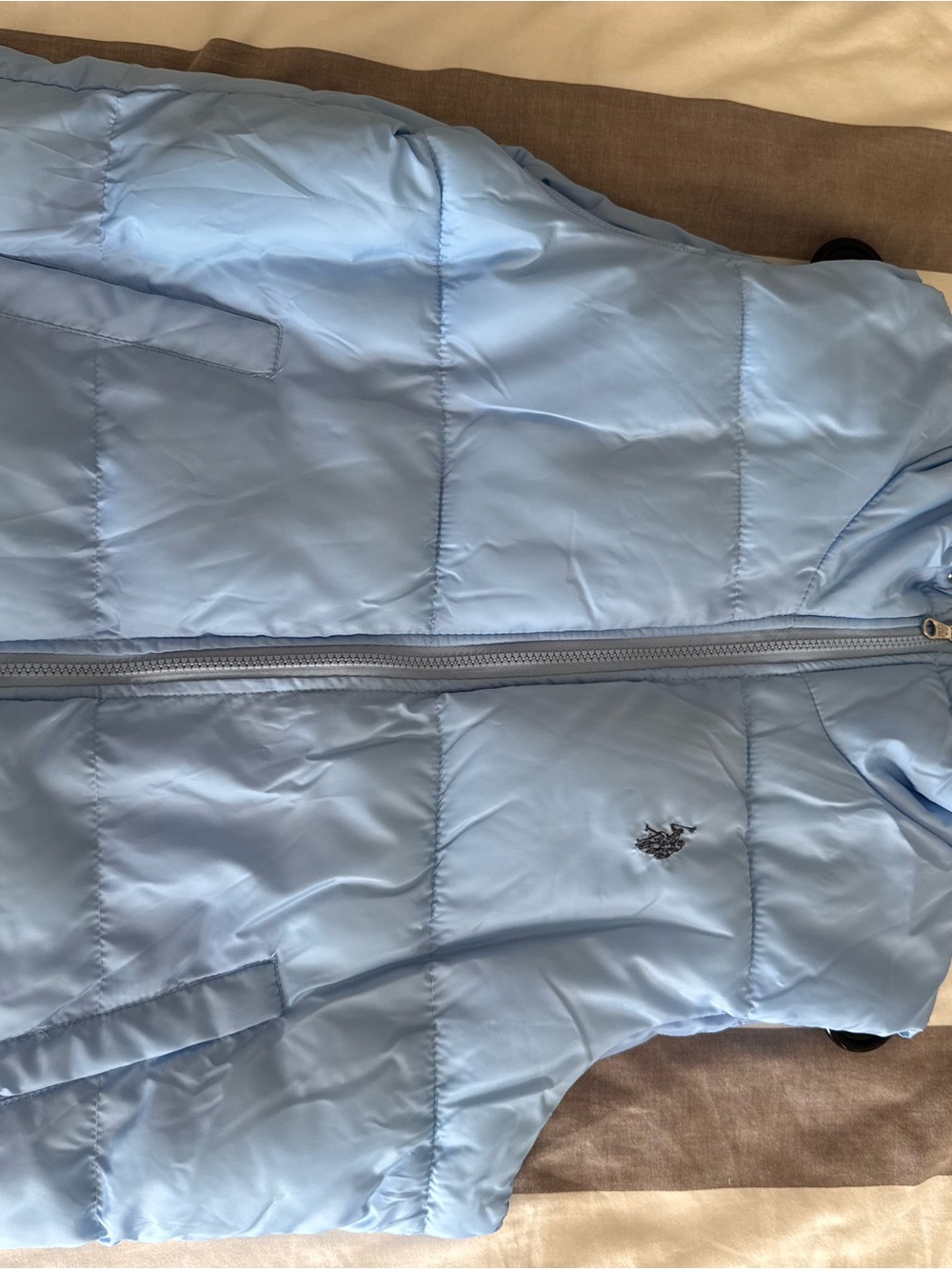 Light Blue Mens Puffer Vest - Lightweight
